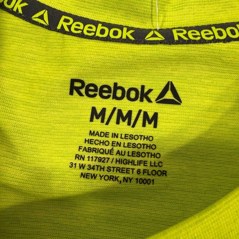 Reebok T-Shirt Men‎ M Yellow Regular Fit Training Lightweight Active Gym Tee NEW